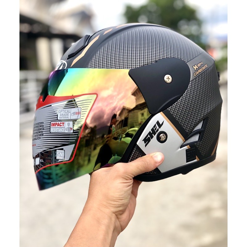 Jual Helm Half face Motor Sni Dewasa Shell Matrix | Shopee Indonesia