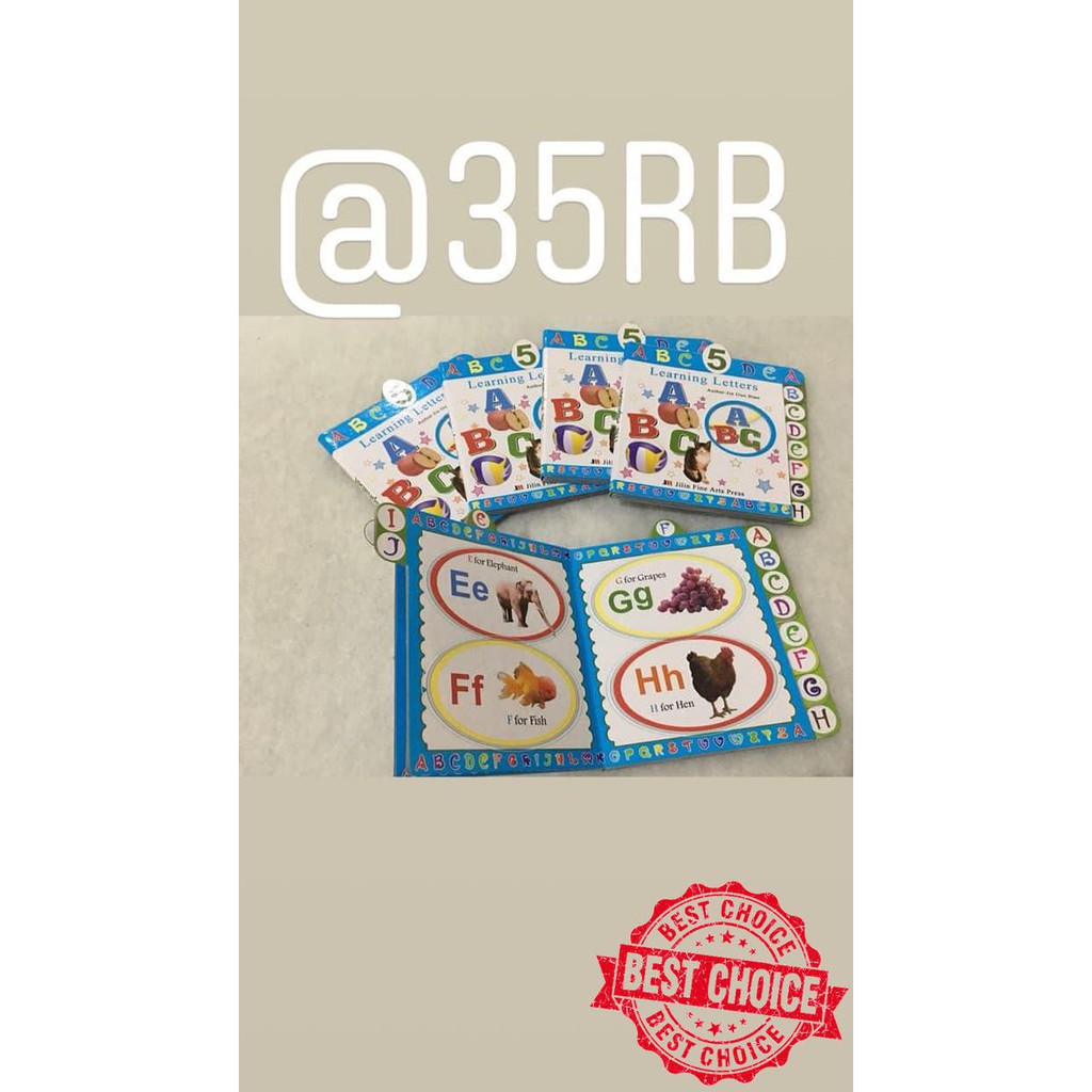 Jual Buku belajar anak smart book education alphabet number nomor huruf ...