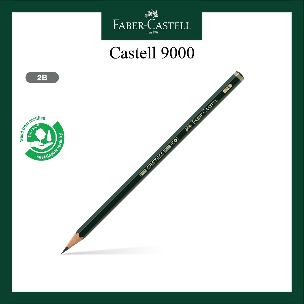 Jual Pensil Faber Castell 2B Castell 9000 Untuk Ujian Dan Menggambar ...