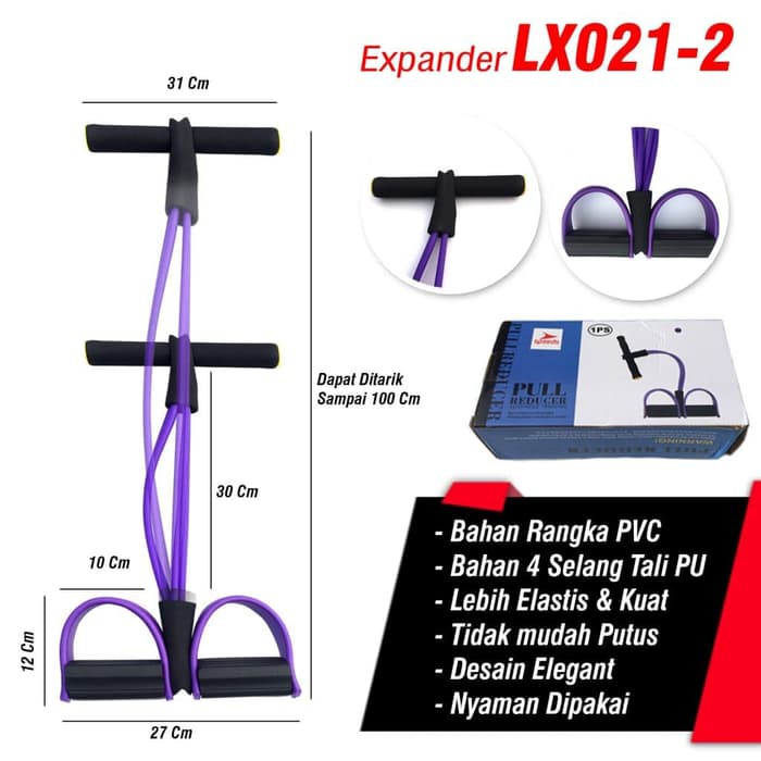 Jual Tummy Trimmer Pull Reducer Expander Elastis Resistance Band LX 021 ...