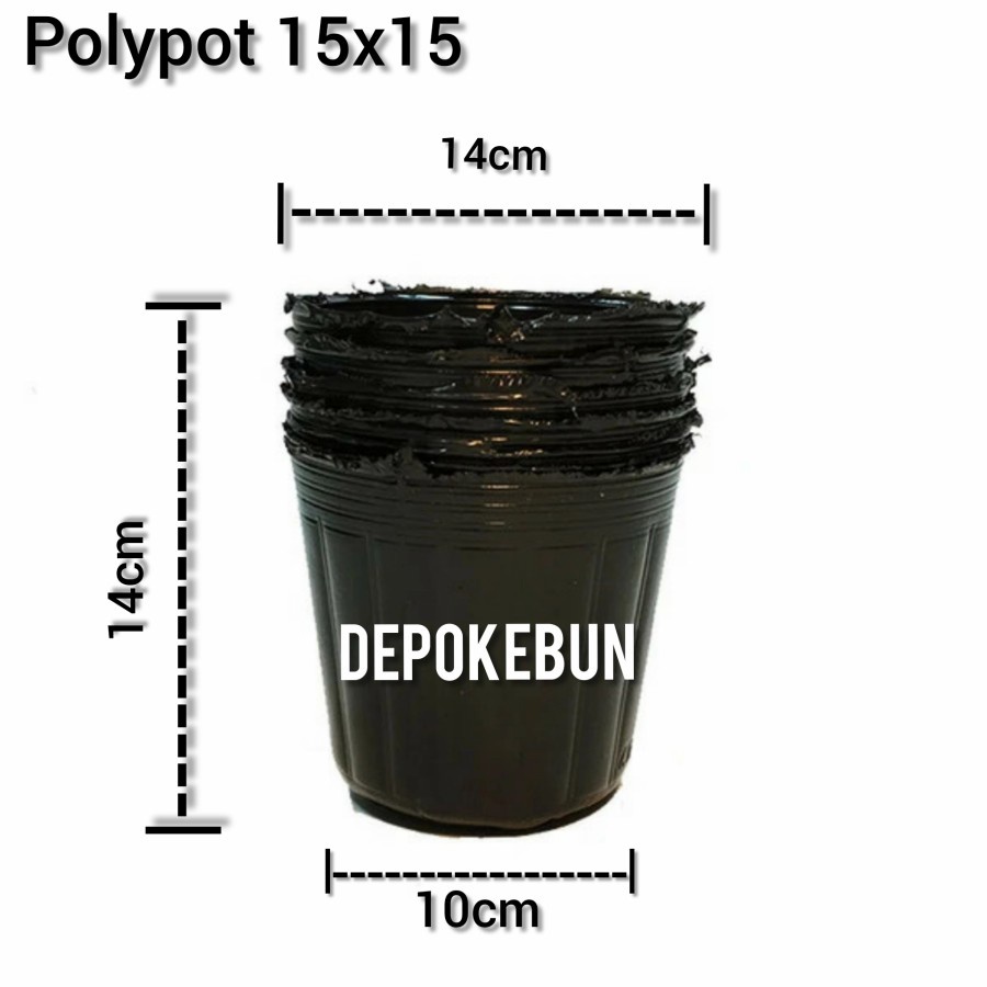 Jual Polypot 15 x 15 Polybag Cetak Bentuk Pot Semai Bibit Tanaman Isi ...