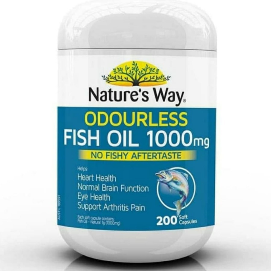 Jual Nature's Way FISH OIL 1000MG ODOURLESS - 200 softgel | Shopee ...