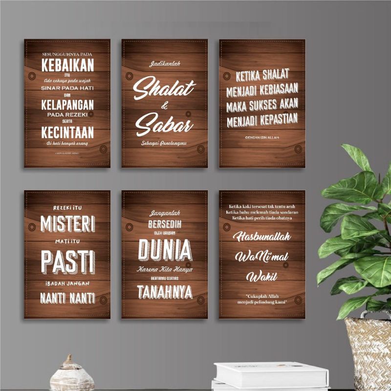 Jual Hiasan Dinding Quotes Islami Pajangan Kamar Wall Decor Poster ...