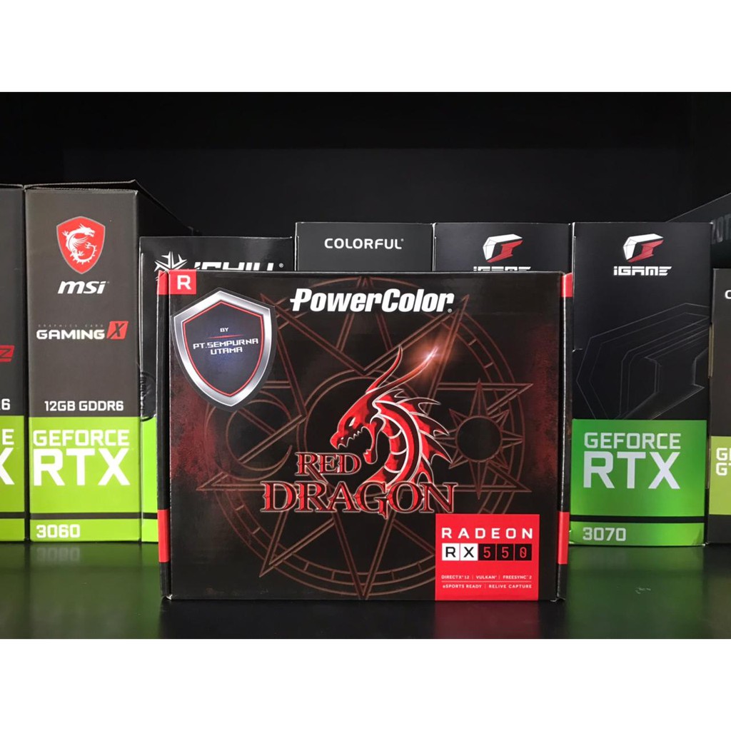 Jual POWERCOLOR RX 550 RED DRAGON 2GB DDR5 VGA CARD AMD RADEON | Shopee ...
