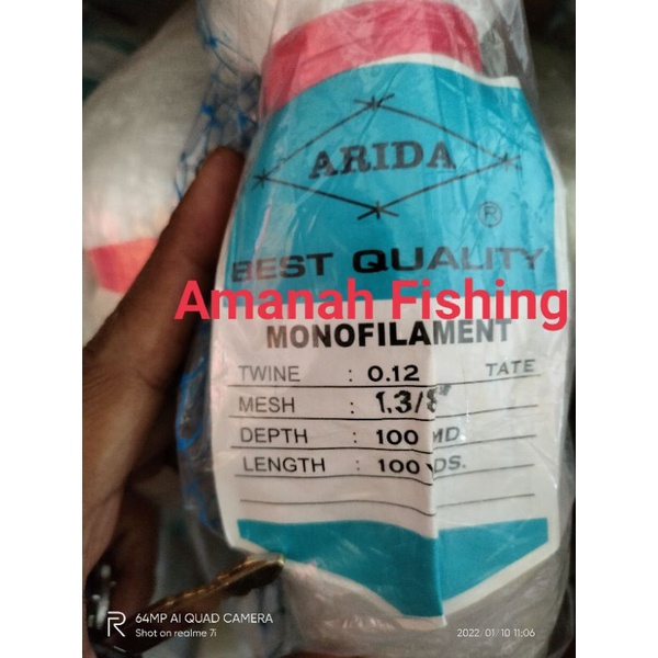 Jual Arida lubang 1-3/8senar nomor 0.12panjang 100x100model TATE. Bukan ...