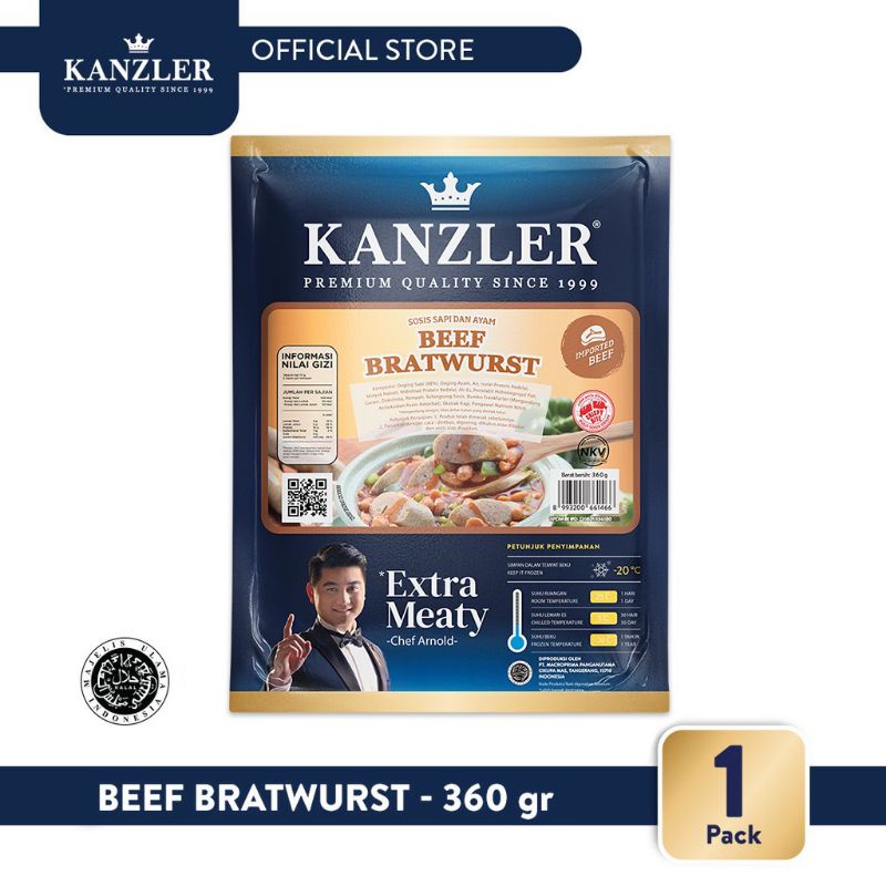 Jual KANZLER Beef Bratwurst 360gr | Shopee Indonesia