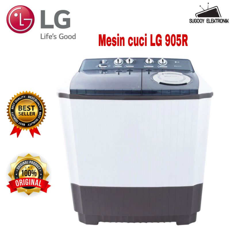 Jual MESIN CUCI LG P905RTB 2 TABUNG 9KG 350 WATT | Shopee Indonesia