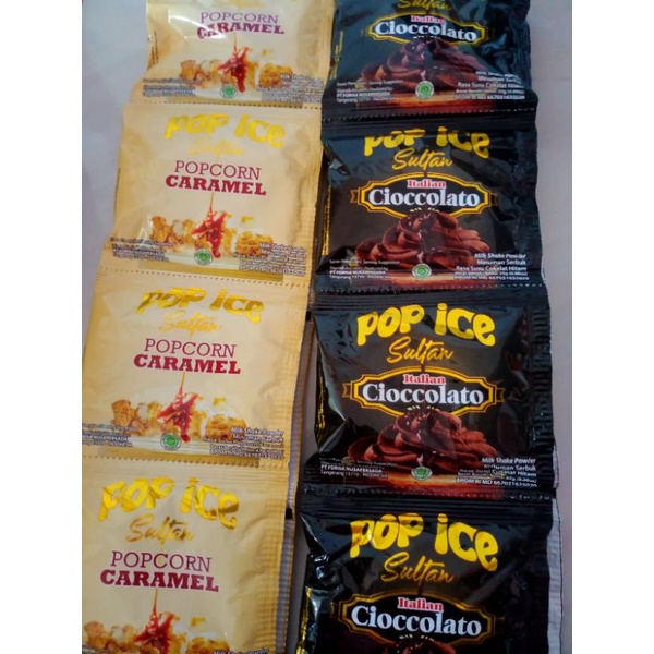 Jual Pop Ice Sultan Rasa Pop Corn Caramel Dan Italian Cioccolato 25 G