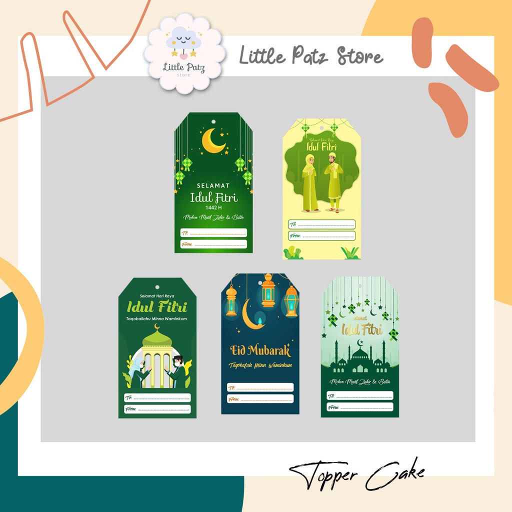 Jual NEW DESIGN!! Hang Tag IDUL FITRI TO + FROM /Hang Tag Lebaran