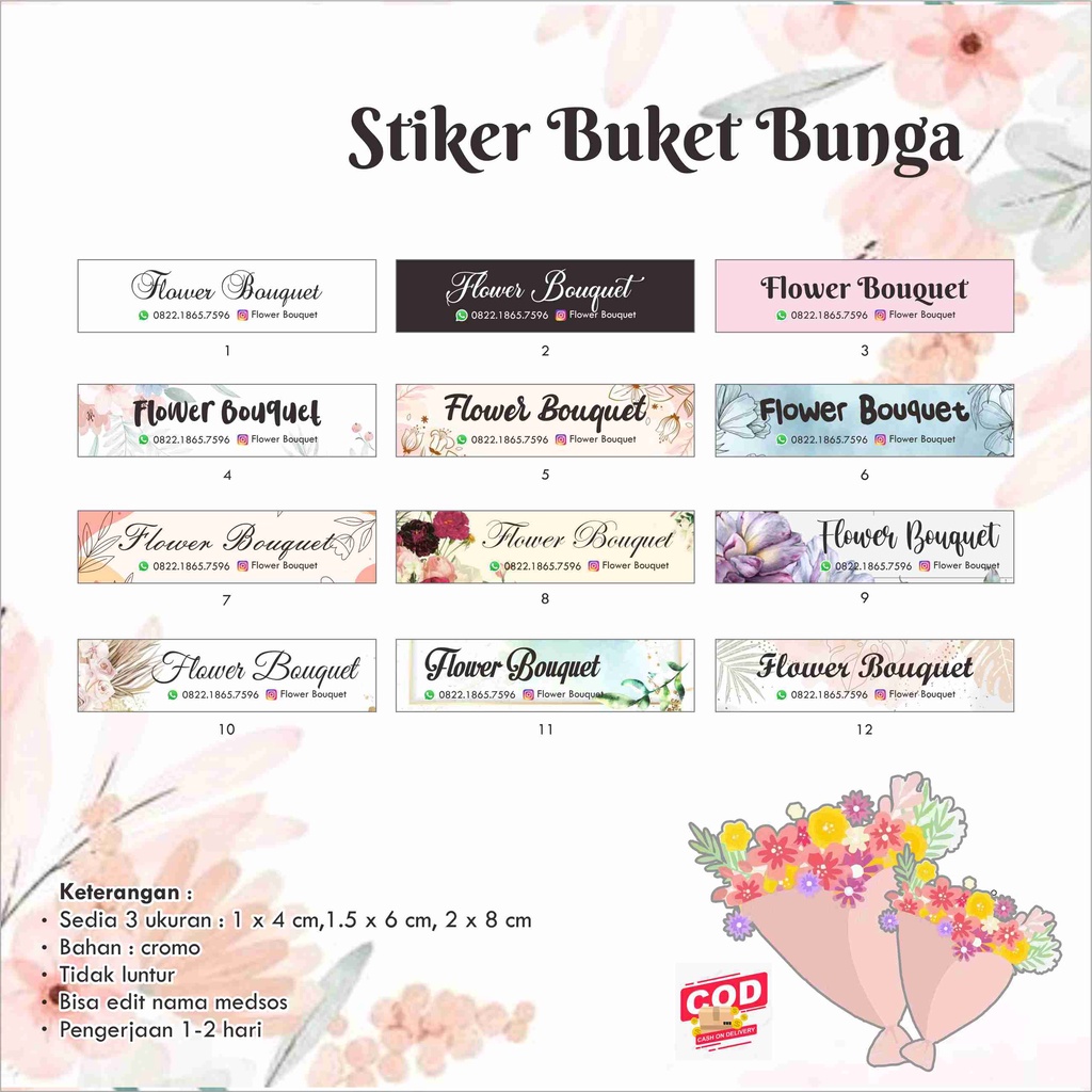 Jual Stiker Bunga Buket Bouquet Flower Shopee Indonesia