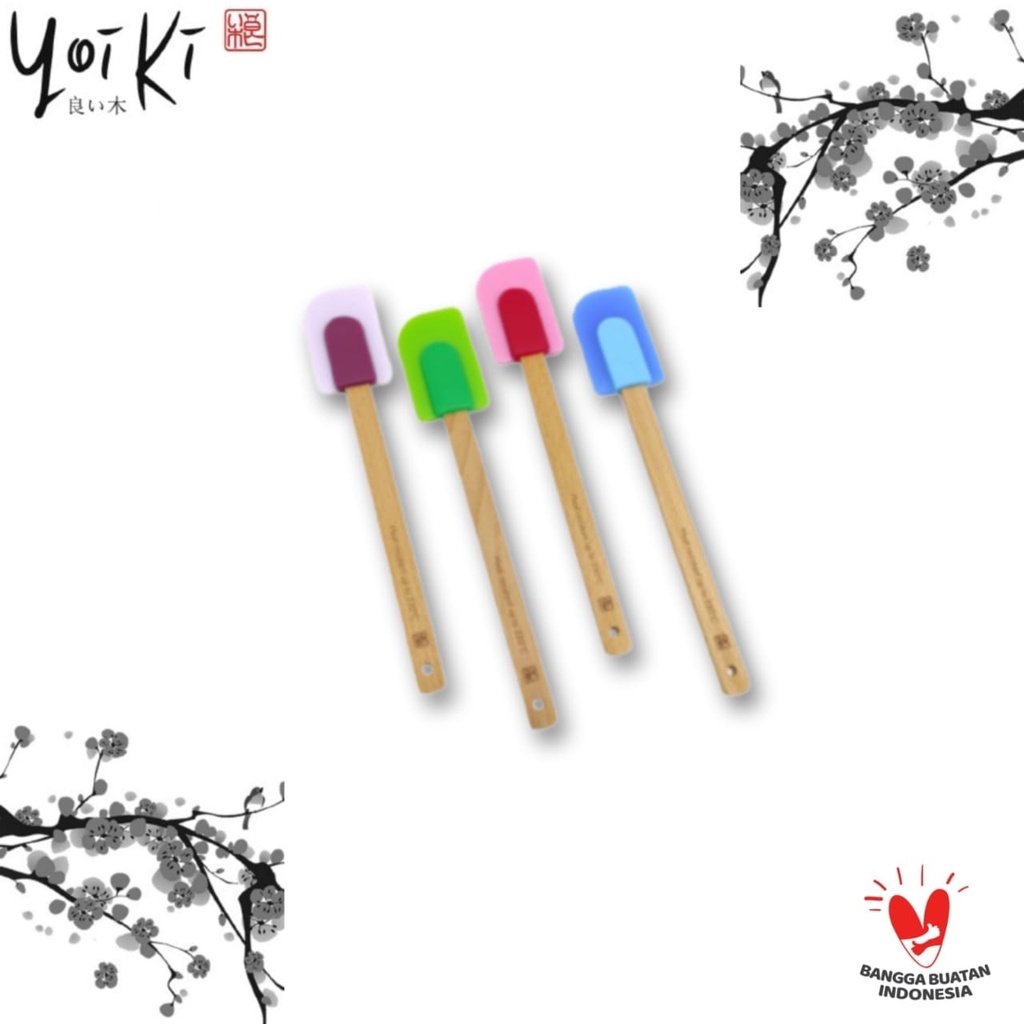 Jual Spatula silikon 2 warna tahan panas | YOIKI - PR Medium Scrapepr ...