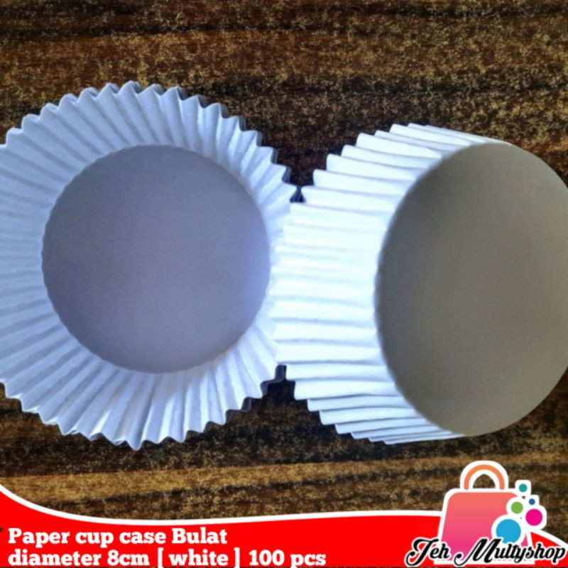Jual Paper cup case Bulat/ kap roti Putih | 1 roll isi 100 pcs | Shopee ...