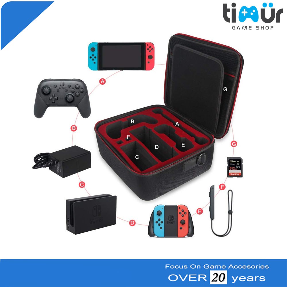 Jual EVA Bag Storage Shoulder Portable Hard Pouch Nintendo Switch DOBE