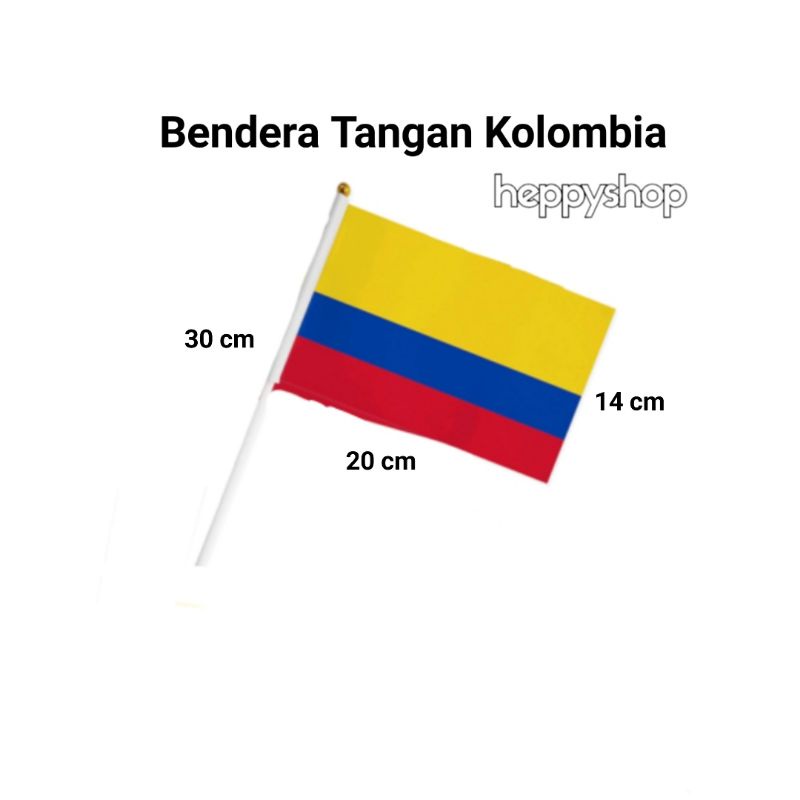 Jual Bendera Tangan Stik Pawai Negara Kolombia Columbia | Shopee Indonesia