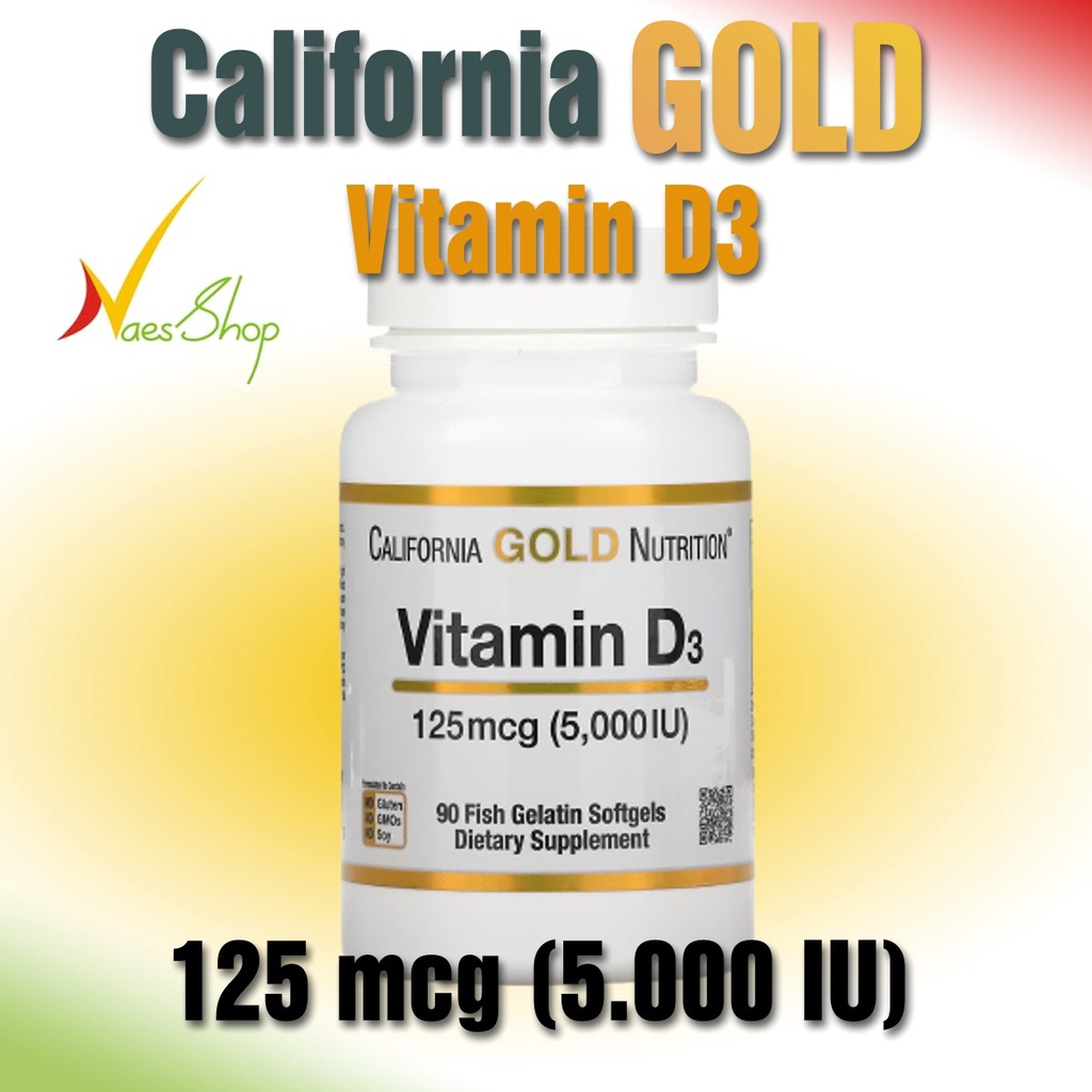 Jual California Gold Vitamin D3 / 125 mcg ( 2000 iu ) / 90 bj | Shopee ...