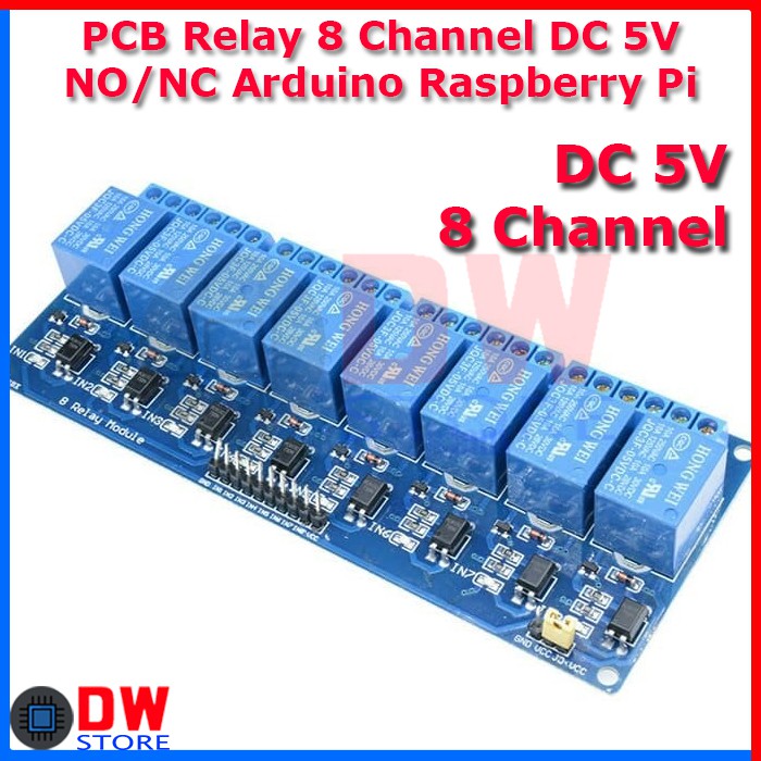 Jual PCB 8 Channel Relay Module / Relay Expansion Board 8 ch DC 5V NO ...