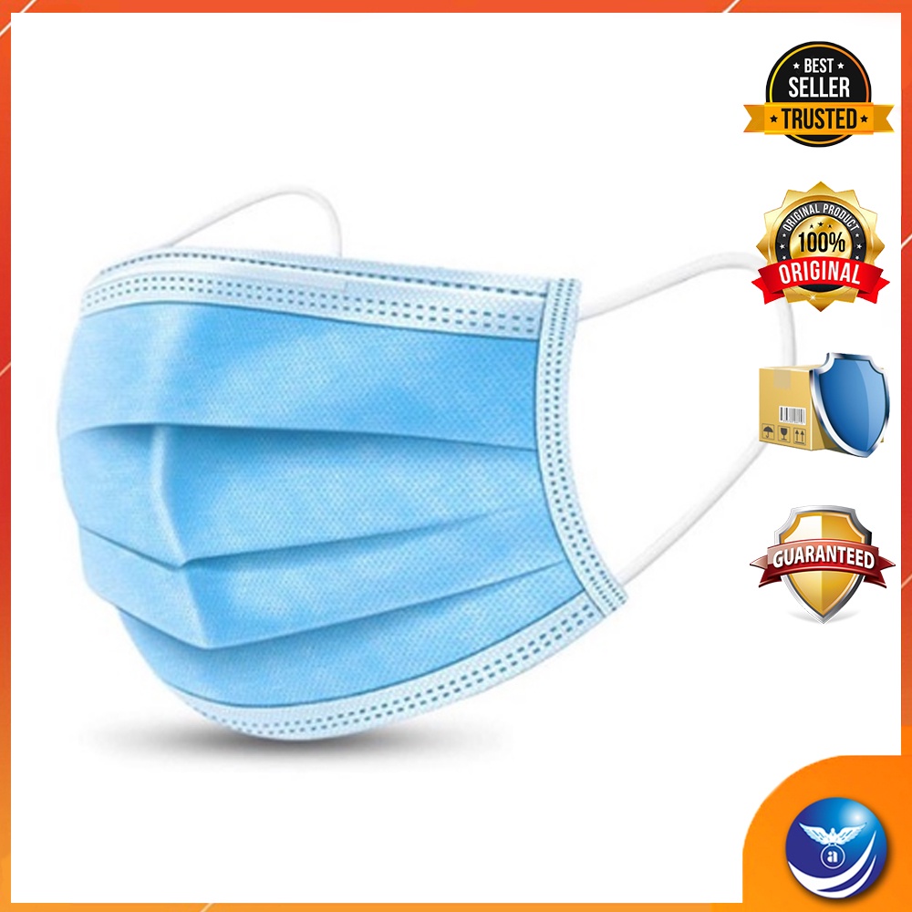 Jual Masker earloop 3ply isi 50 pcs masker/ Masker 3 ply disposable 50 ...