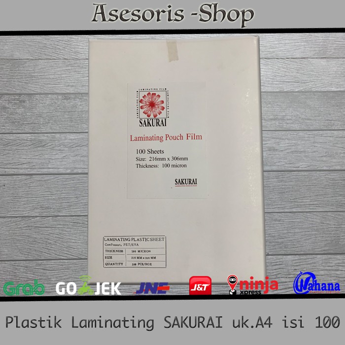 Jual Kertas Plastik Laminating Merk SAKURAI Uk A4 Isi 100sheet