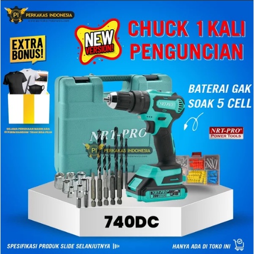 Jual Cordless Hammer Drill Driver Nrt Pro Dc Brushless Mm V