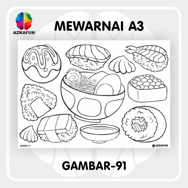 Jual Kertas Mewarnai A3 Makanan Mewarnai Makanan Cake Pizza Shopee Indonesia 