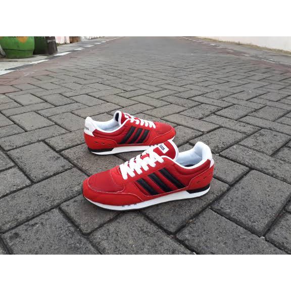 Jual adidas neo city racer red black original | Shopee Indonesia