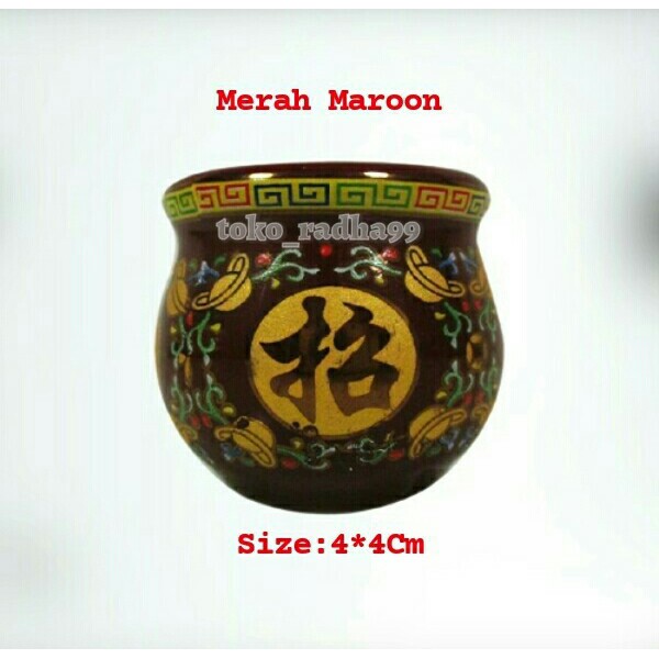 Jual Cawan/Cangkir persembahan altar sembahyang Bulat Zhao Chai Jin Bao ...