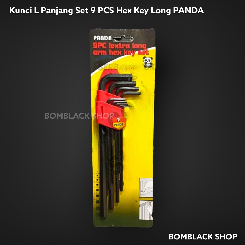 Jual Panda Kunci L Panjang Set Pcs Hex Key Long Crv Promo Hitam Shopee Indonesia