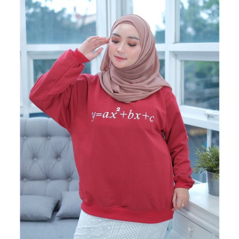 Jual SWEATER BASIC UNISEX BAHAN FLEECE PREMIUM UKURAN MXXL SABLON KECE