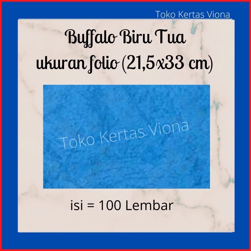 Jual Kertas Buffalo Cover Sampul Jilid Biru Tua Folio Shopee Indonesia