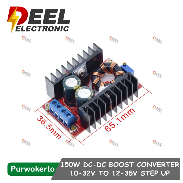 Jual DC-DC BOOST CONVERTER 150W 10-32V TO 12-35V STEP UP CONVERTER ...