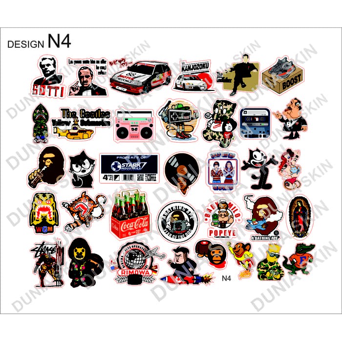 Jual Stiker koper / lugagge tag / Travel Label Design N4 Famous Cartoon ...