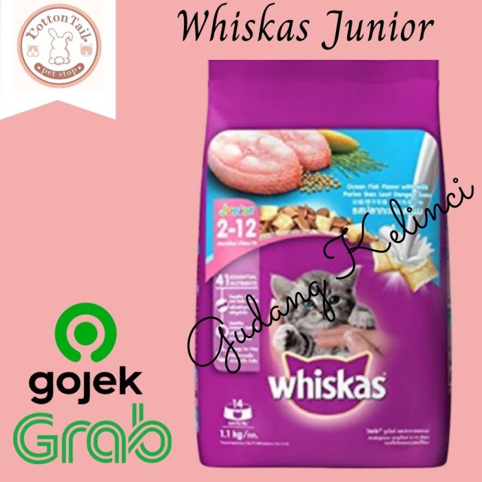 Jual WHISKAS DRY FOOD JUNIOR 450GR / MAKANAN PELET KUCING JUNIOR 212