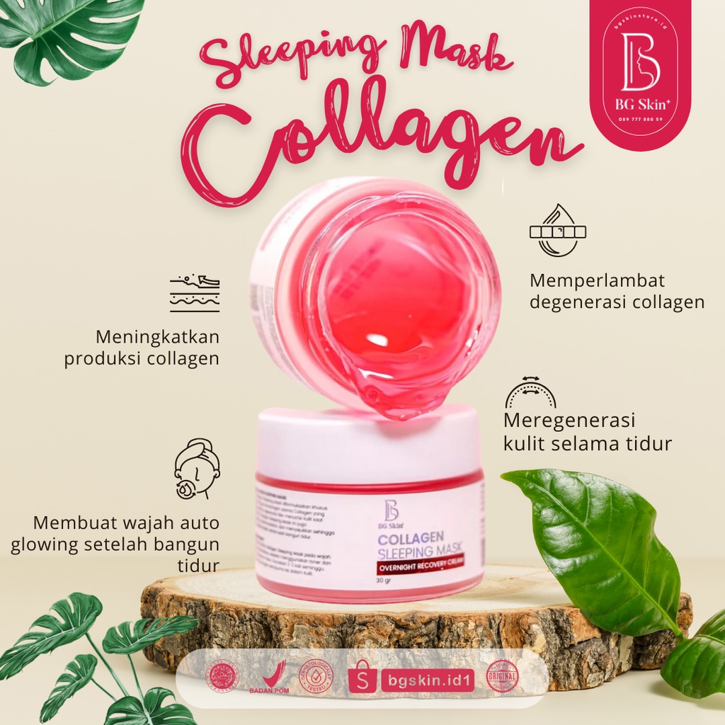 Jual [BG Skin] Sleeping Mask Collagen/Gel Kolagen Shopee Indonesia