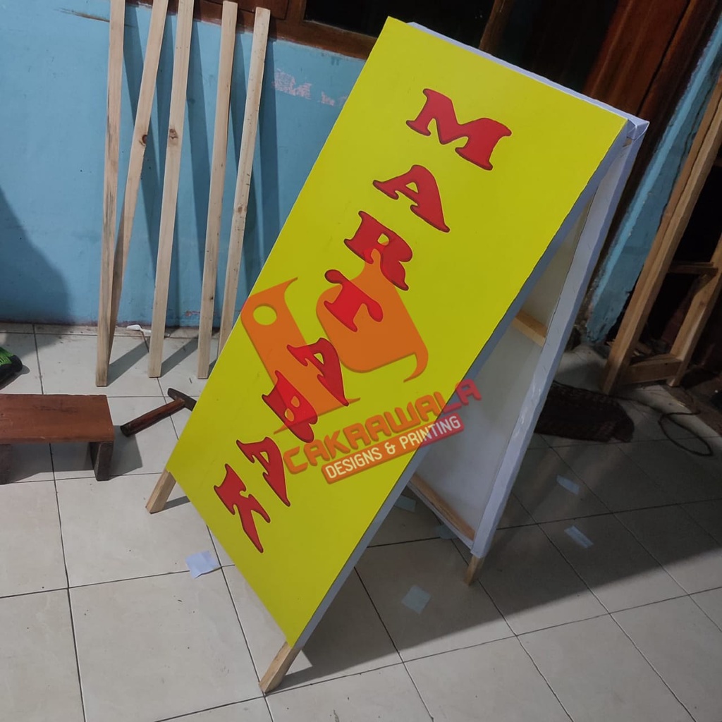 Jual STAND BANNER MARTABAK - STANDING BANNER KAYU UKURAN 50 X 110