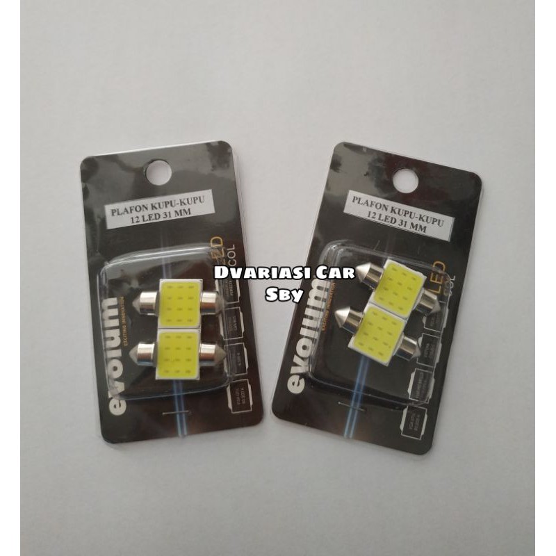 Jual Lampu Plafon Mobil Model Kupu Kupu 12 LED 31 MM | Shopee Indonesia
