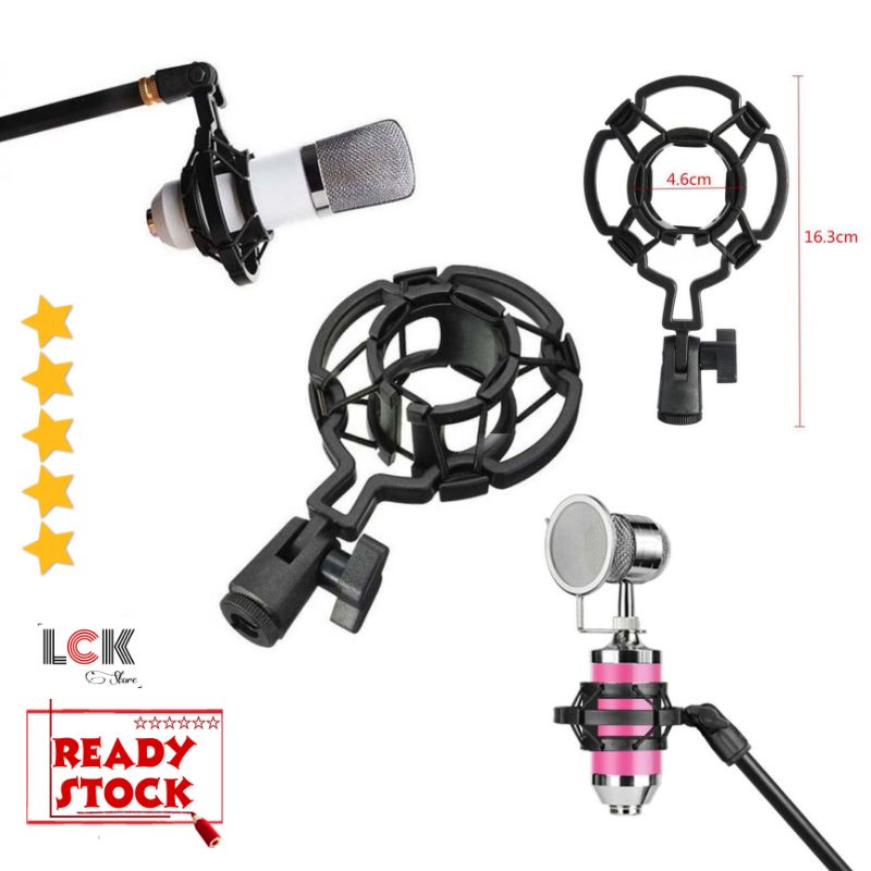 Jual Shockmount mic condenser - shockproof mikrofon holder recording ...