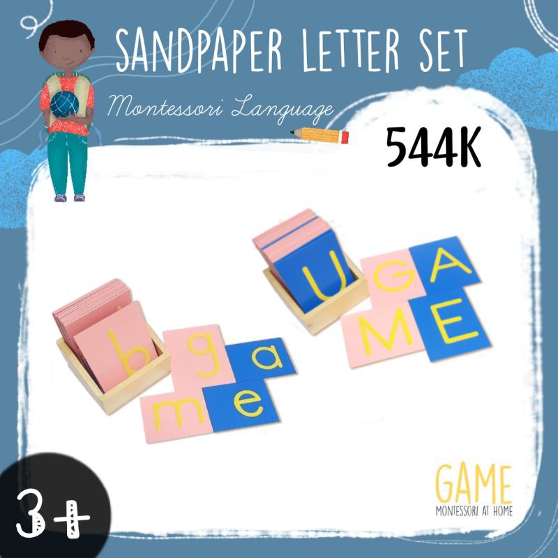 Jual Game Montessori Sandpaper Letter Set | Shopee Indonesia