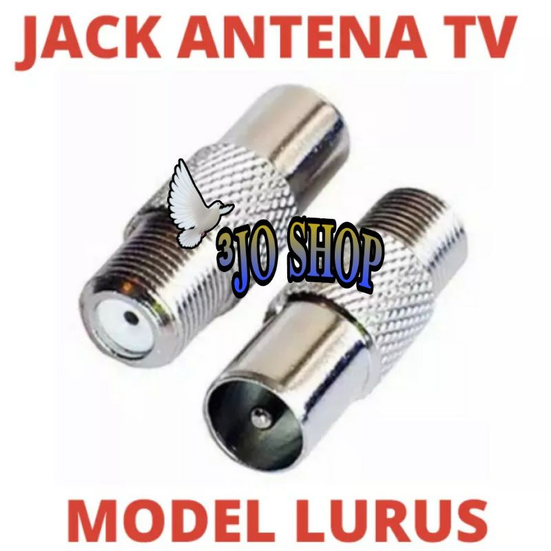 Jual Jack Antena Tv Drat Model Lurus Besi Metal Jack Cowok Shopee