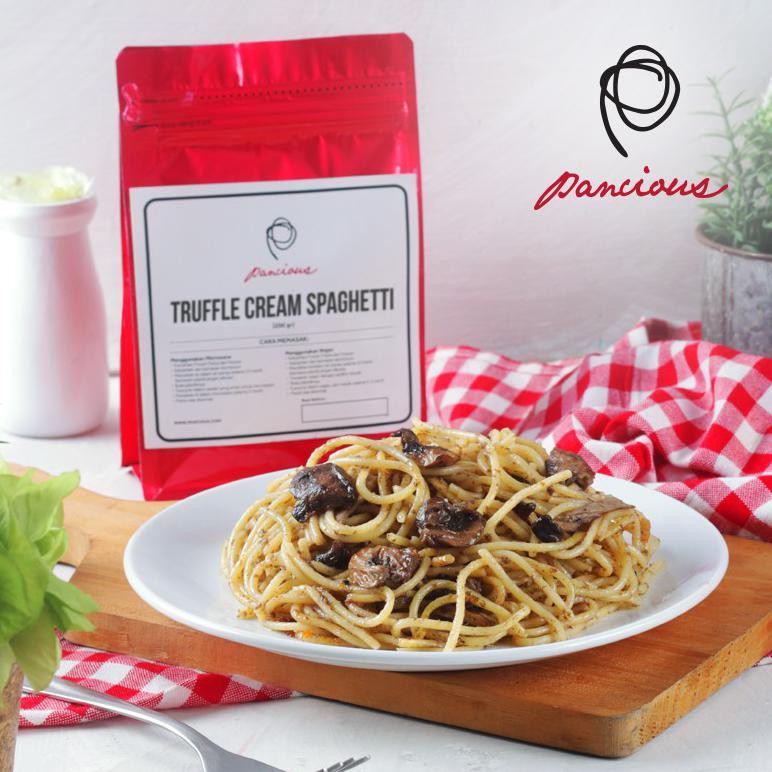 Jual {BISA COD} PANCIOUS Frozen Pasta Spaghetti Truffle Cream Pasta