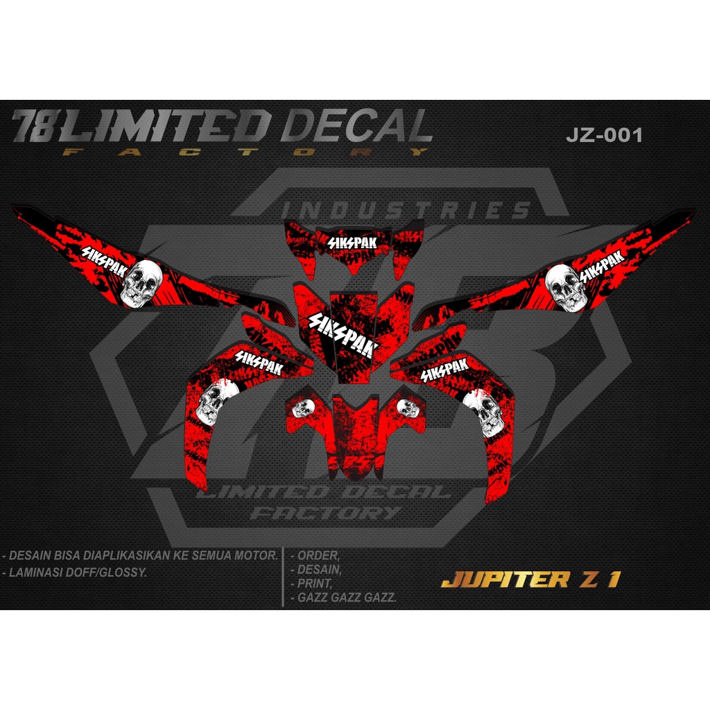 Jual Decal Yamaha JUPITER Z1 Full Body - Stiker Dekal JUPITER Z1 Full