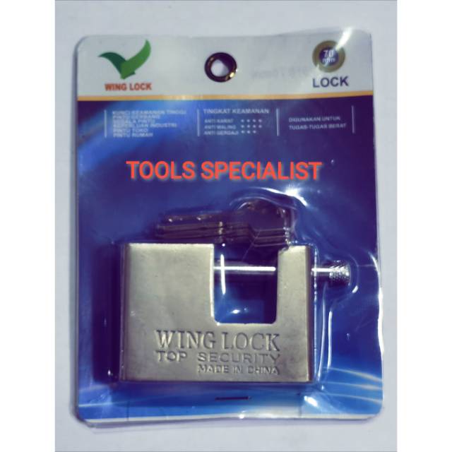 Jual WING LOCK - Gembok Kotak / Sorong 70mm | Shopee Indonesia