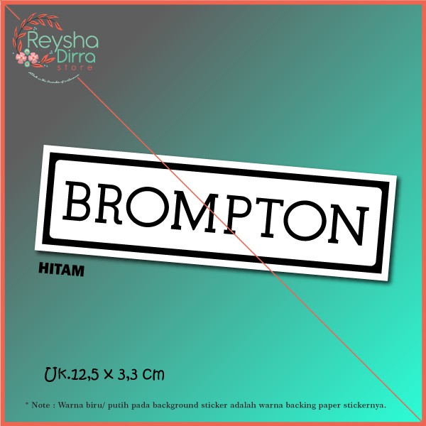 Jual Sticker Brompton Cutting Sticker Brompton Sticker Frame Sepeda