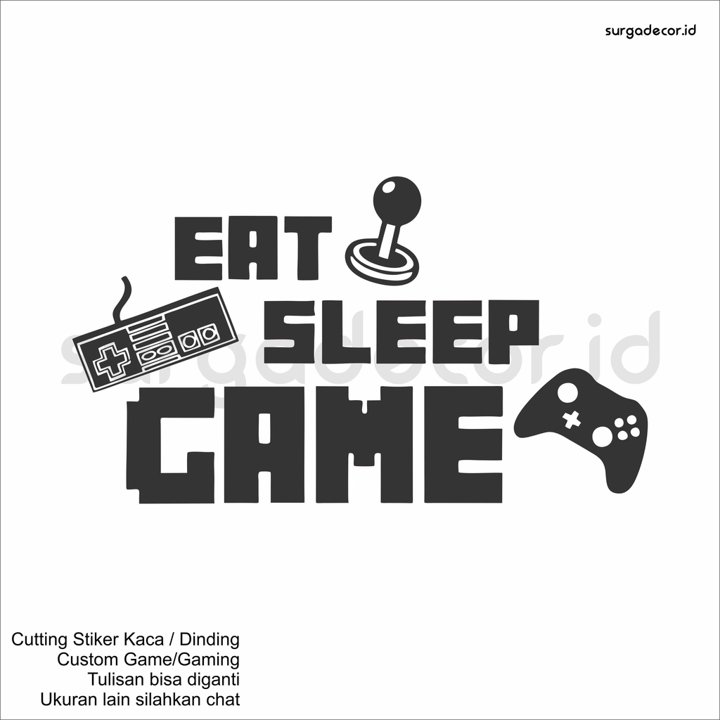 Jual STIKER DINDING WALL STICKER PERMAINAN GAMER UNTUK RUANG TAMU RUMAH