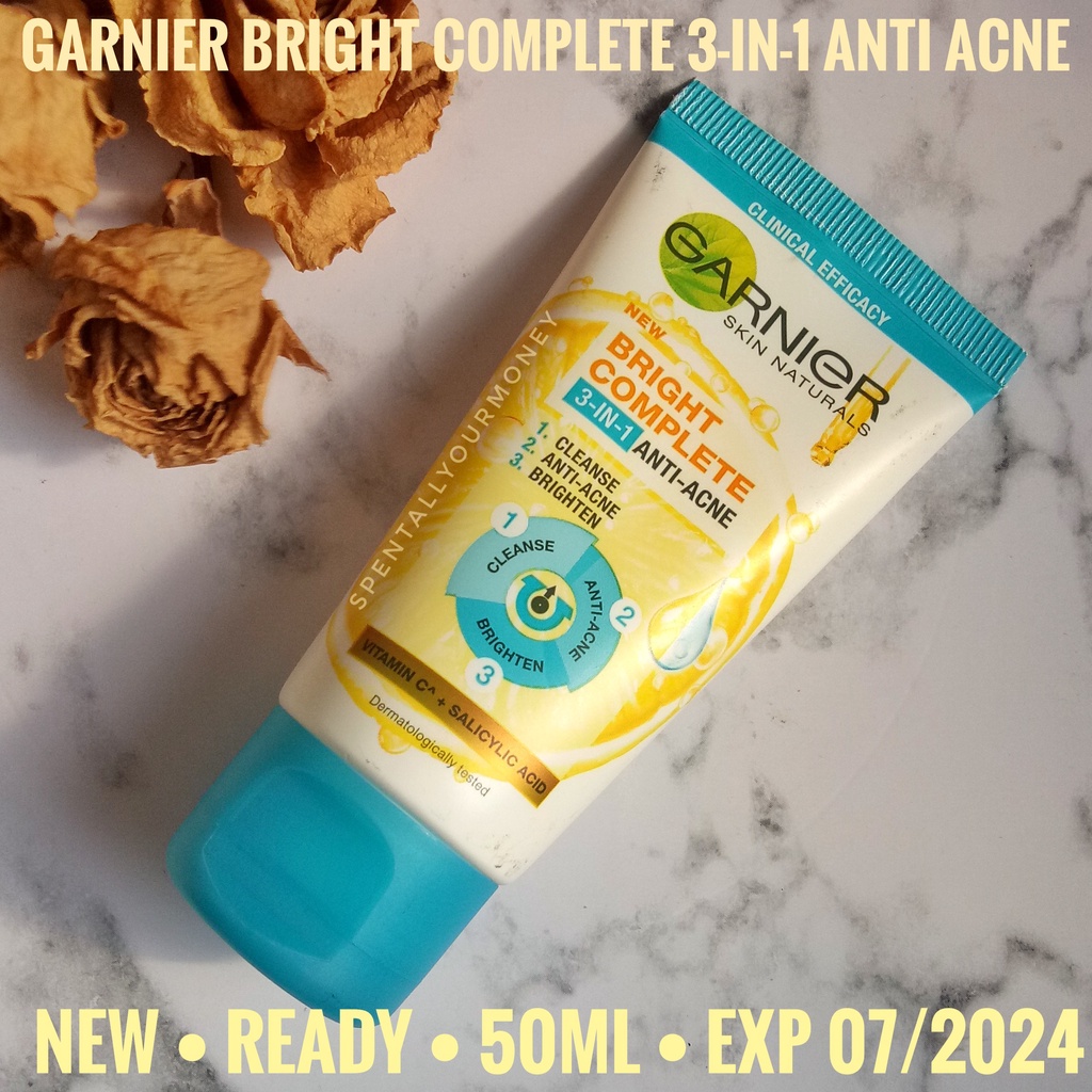 Jual READY Garnier Bright Complete 3in1 Anti Acne Facial Wash (Sabun