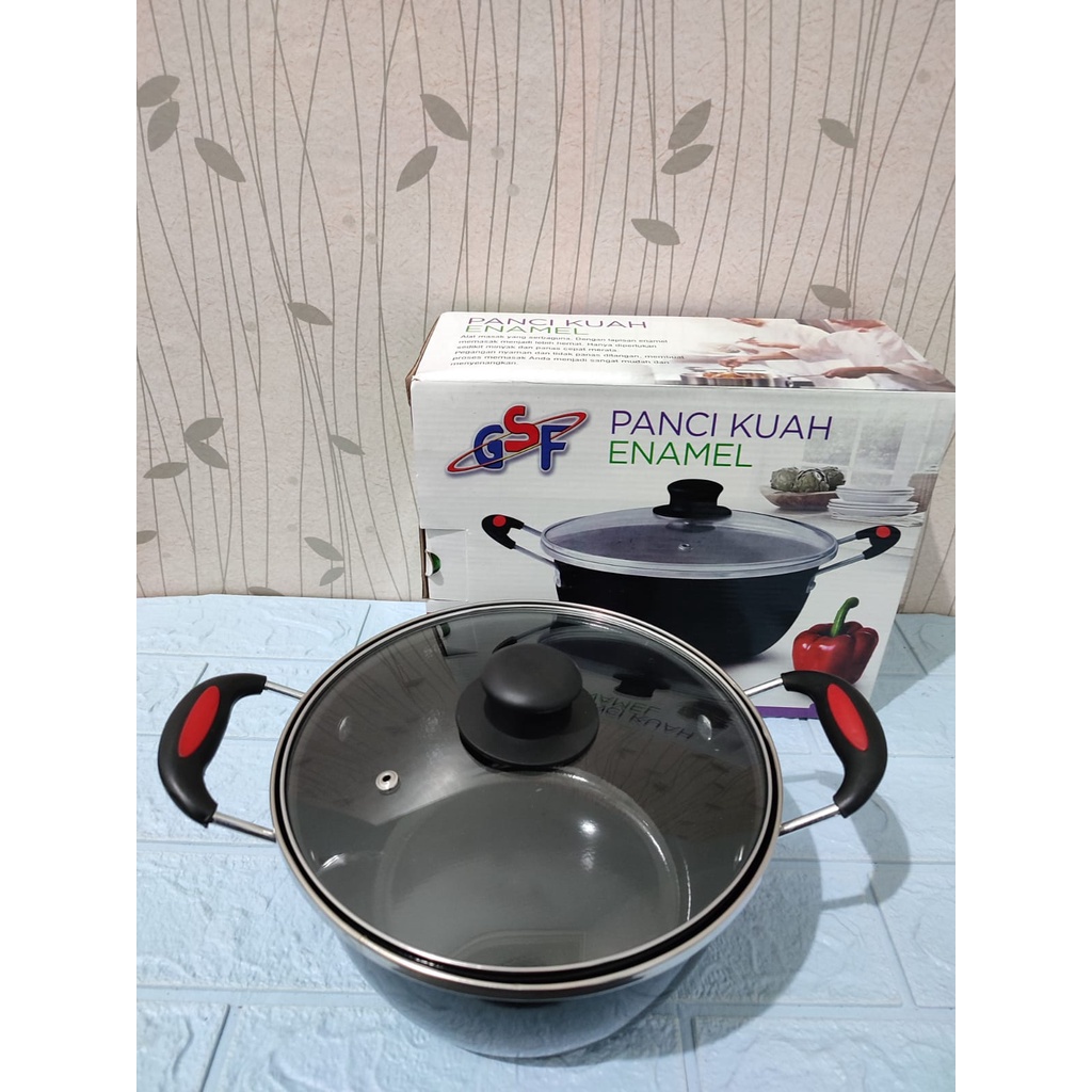 Jual PANCI KUAH ENAMEL GSF & Q2 ANTI LENGKET 22 CM GSF 4022 PANCI SUSU ...