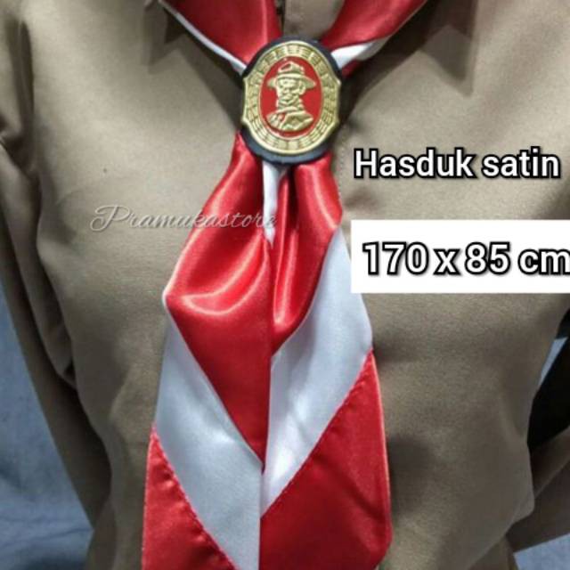 Jual HASDUK PRAMUKA PEMBINA SUPER JUMBO 170 CM+RING BAHAN SATIN HALUS ...