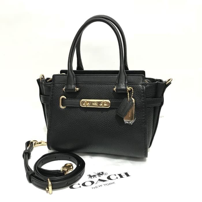 Jual Coach Bag Swagger 21 In Pebbled Leather Black Tas Coach ORIGINAL Asli Authentic GUARANTEE 100 Shopee Indonesia