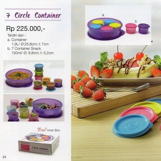 Jual tupperware 7 circle container - wadah toples cookies lauk
