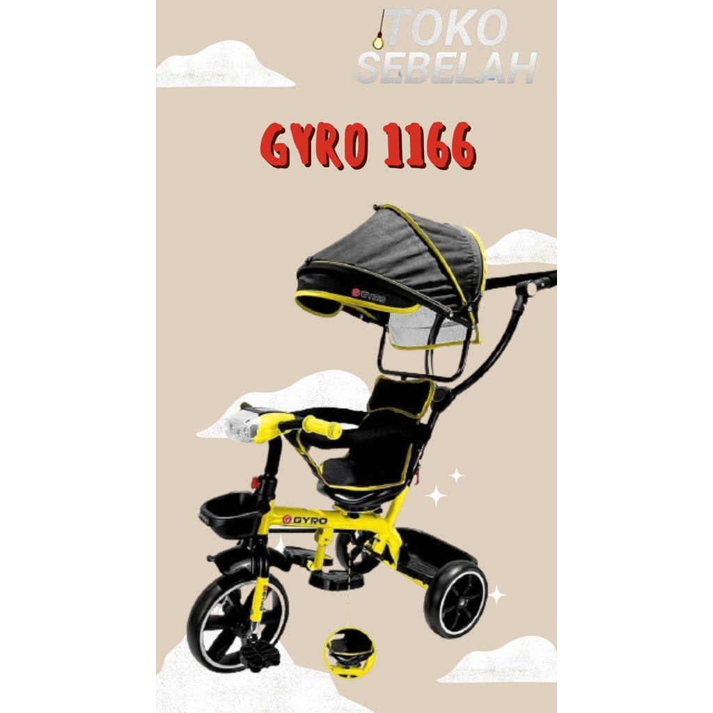 Jual Sepeda Stroller Anak Roda 3 Gyro GY 1166 Jok Bisa di Putar Musik ...