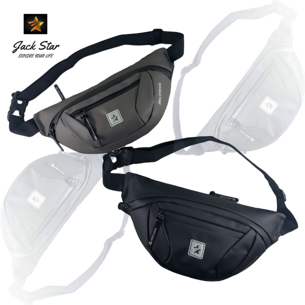 Jual Tas Selempang Slempang Waistbag Slingbag Pria Distro Waterproof -  Hitam Var Hitam - Kota Bekasi - Tas Wanitadanpria